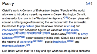 Does Carson Cistulli's Admittance To The BBWAA Finally Justify His Preposterously Detailed Wikipedia Page?